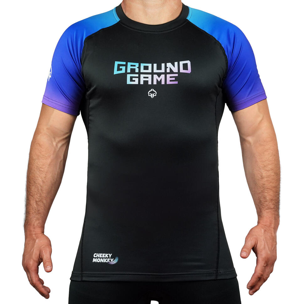 Rashguard do MMA/BJJ męski Ground Game Cheeky Monkey z krótkim rękawem