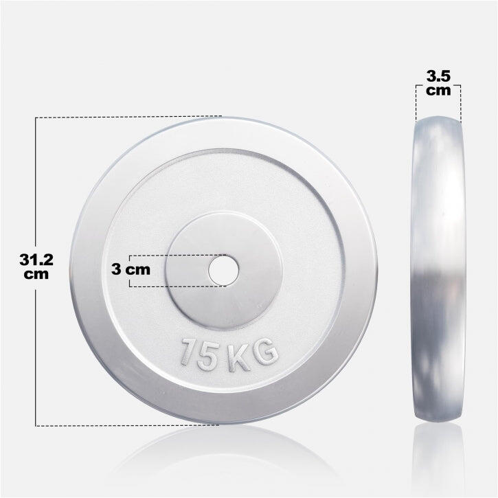 DISQUE DE MUSCULATION CHROMÉ | DIAM 31 MM | AU CHOIX DE 1,25KG À 30KG 3/7