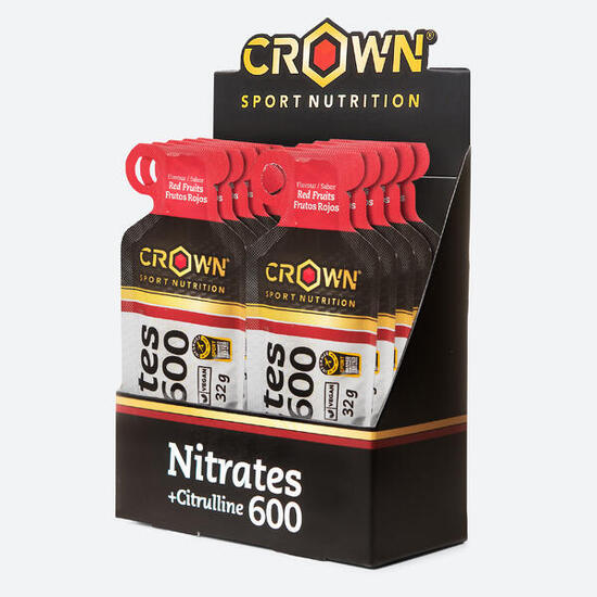 Caja de 10 geles energéticos ‘Nitrates 600 +CITRULINE’ de 32g Frutos Rojos