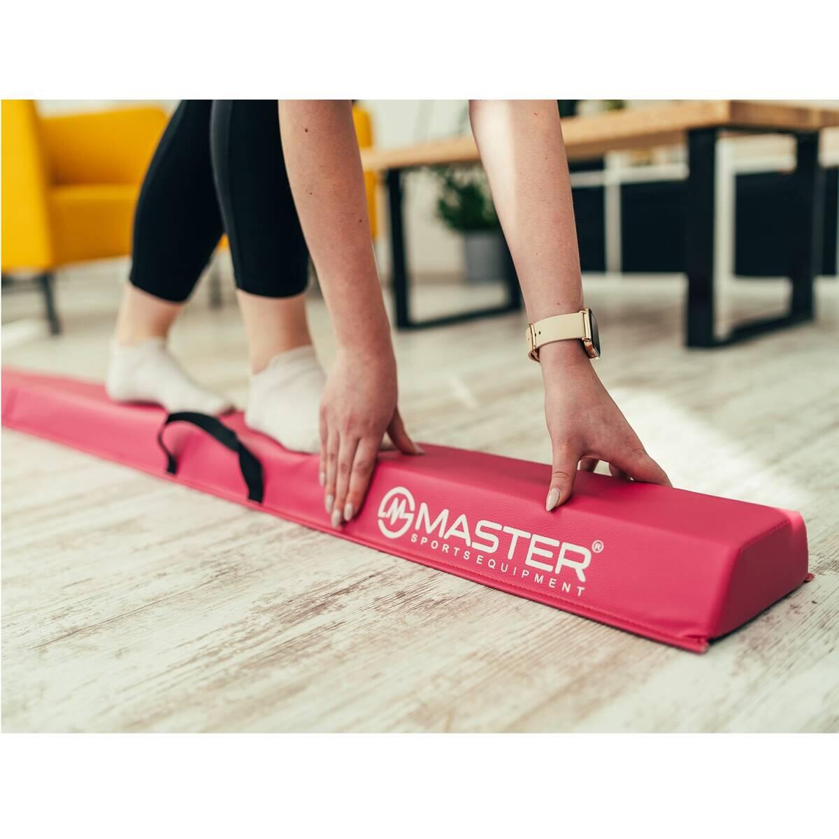 Gymnastická kladina MASTER 240 x 10 cm EVA skládací - růžová 2/7