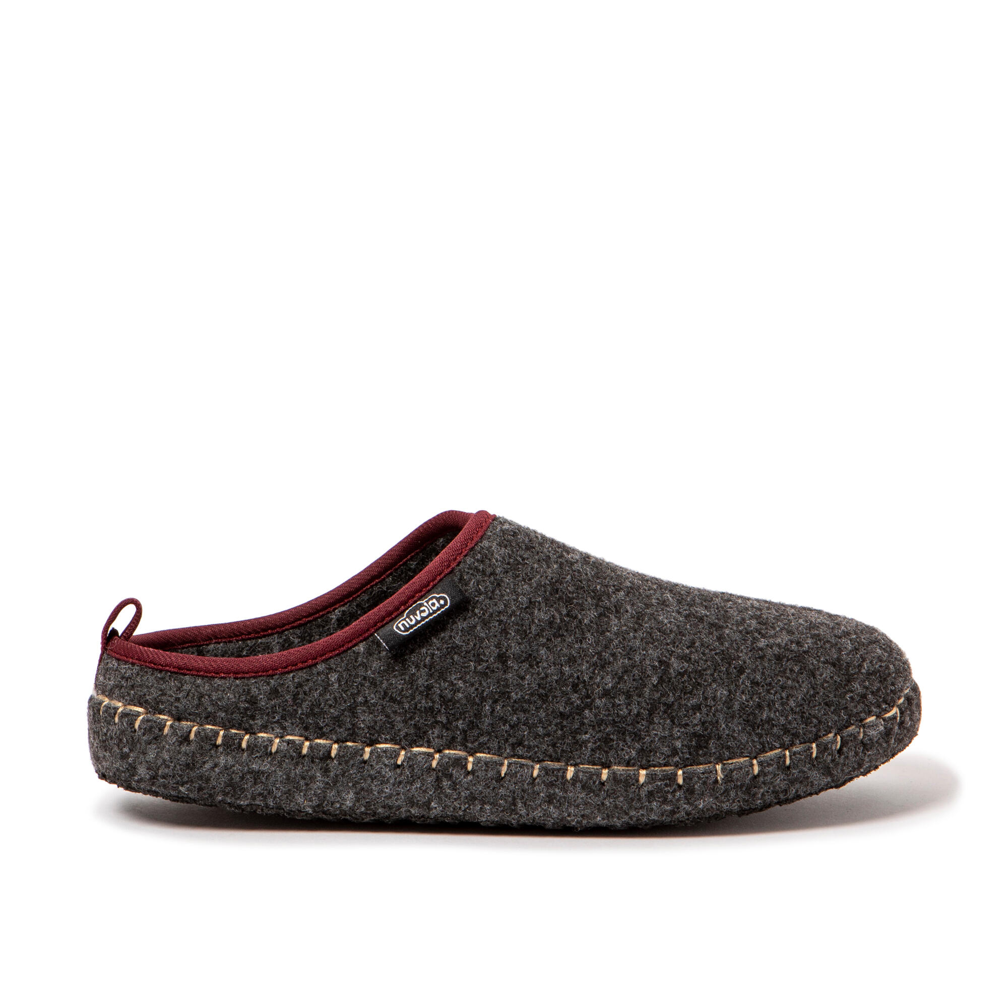 Pantufas de descanso Nuvola cinzentos acolchoados com sola de borracha 3/7