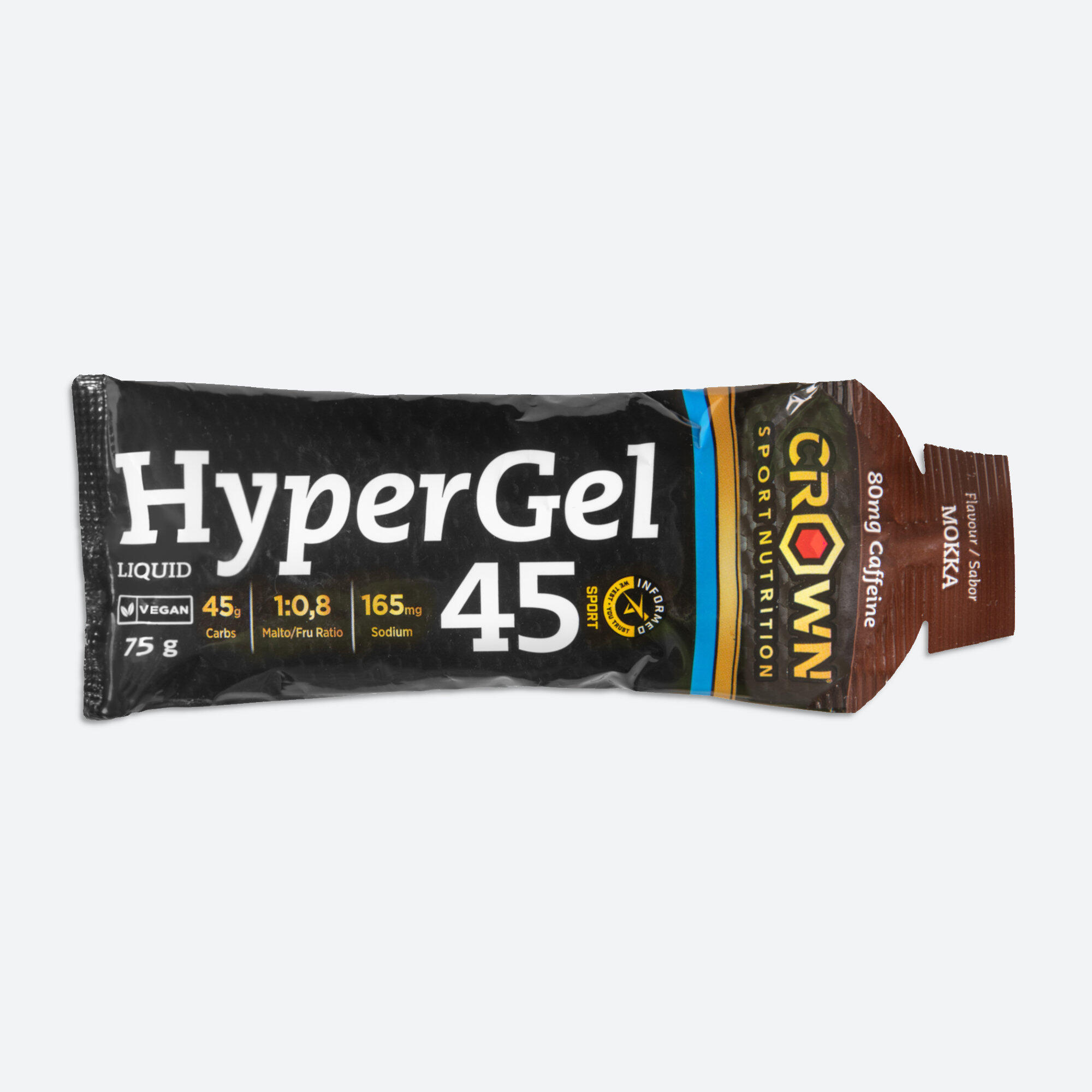 CROWN SPORT NUTRITION Gel energético Hyper Line HyperGel 45 de 75 g Mokka com Cafeína