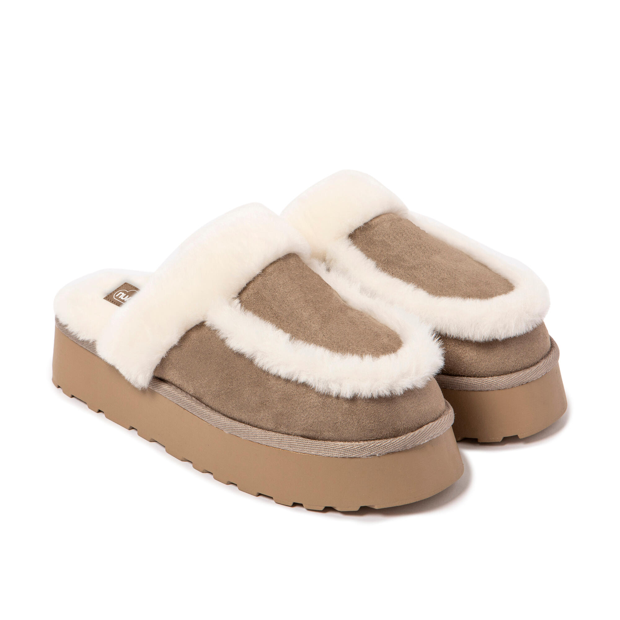 Pantuflas Nuvola ceniza Acolchadas suela goma 2/7