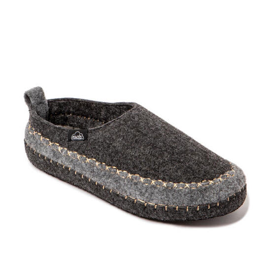 Chaussons de repos gris Nuvola, rembourrés, semelle en gomme.