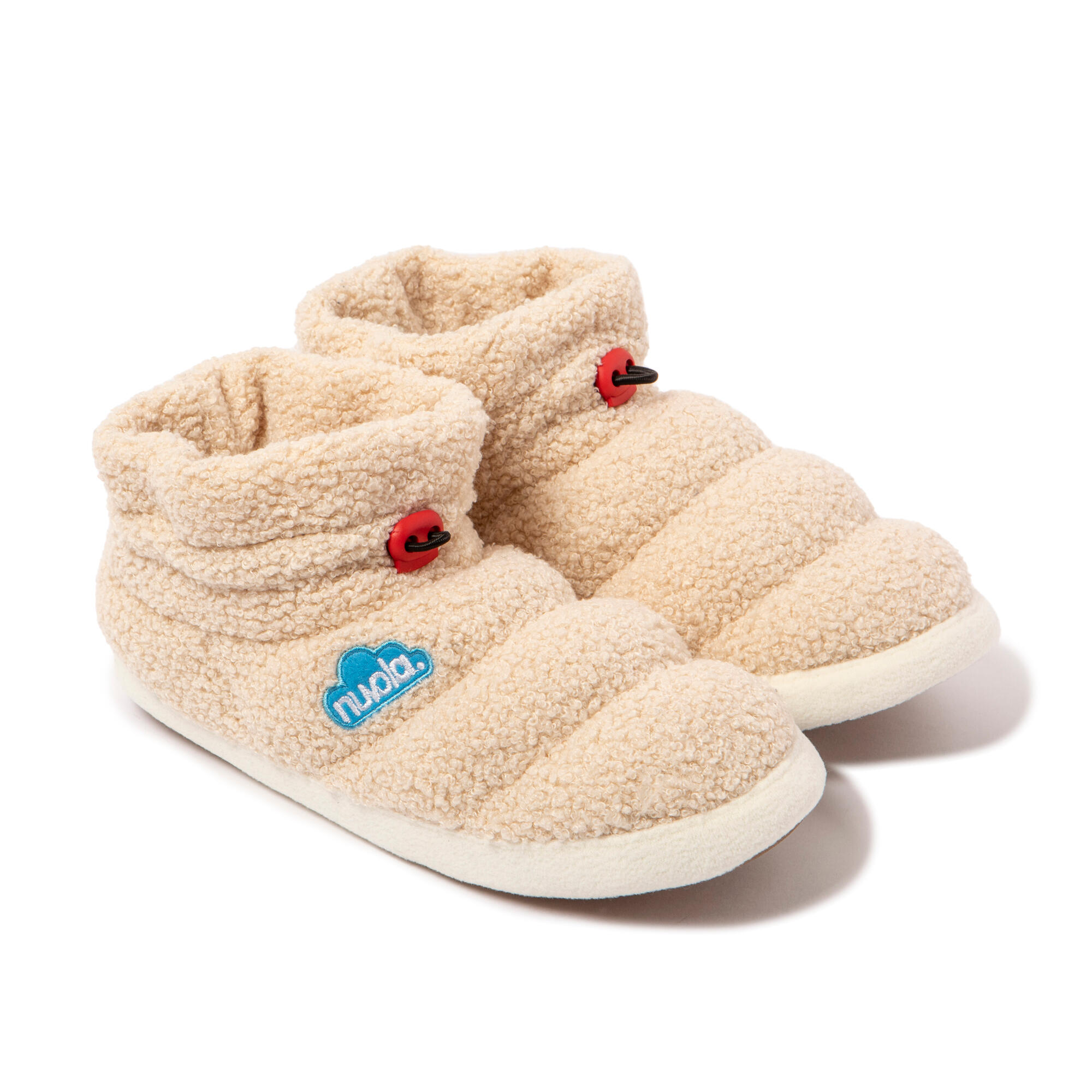 Pantuflas Nuvola crema Acolchadas suela goma 2/7