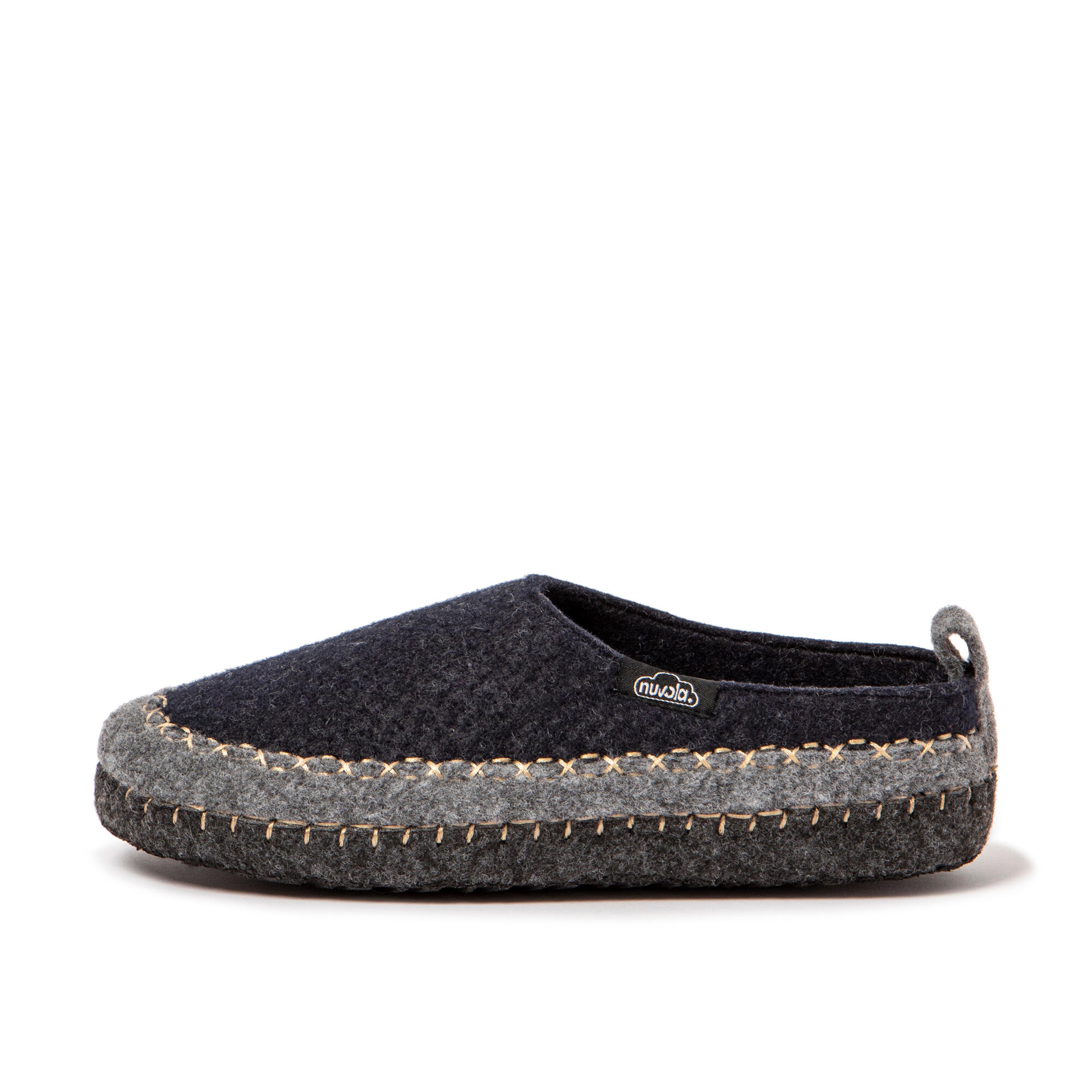 Chaussons de repos Nuvola bleu. Rembourrées, semelle en gomme. 4/7