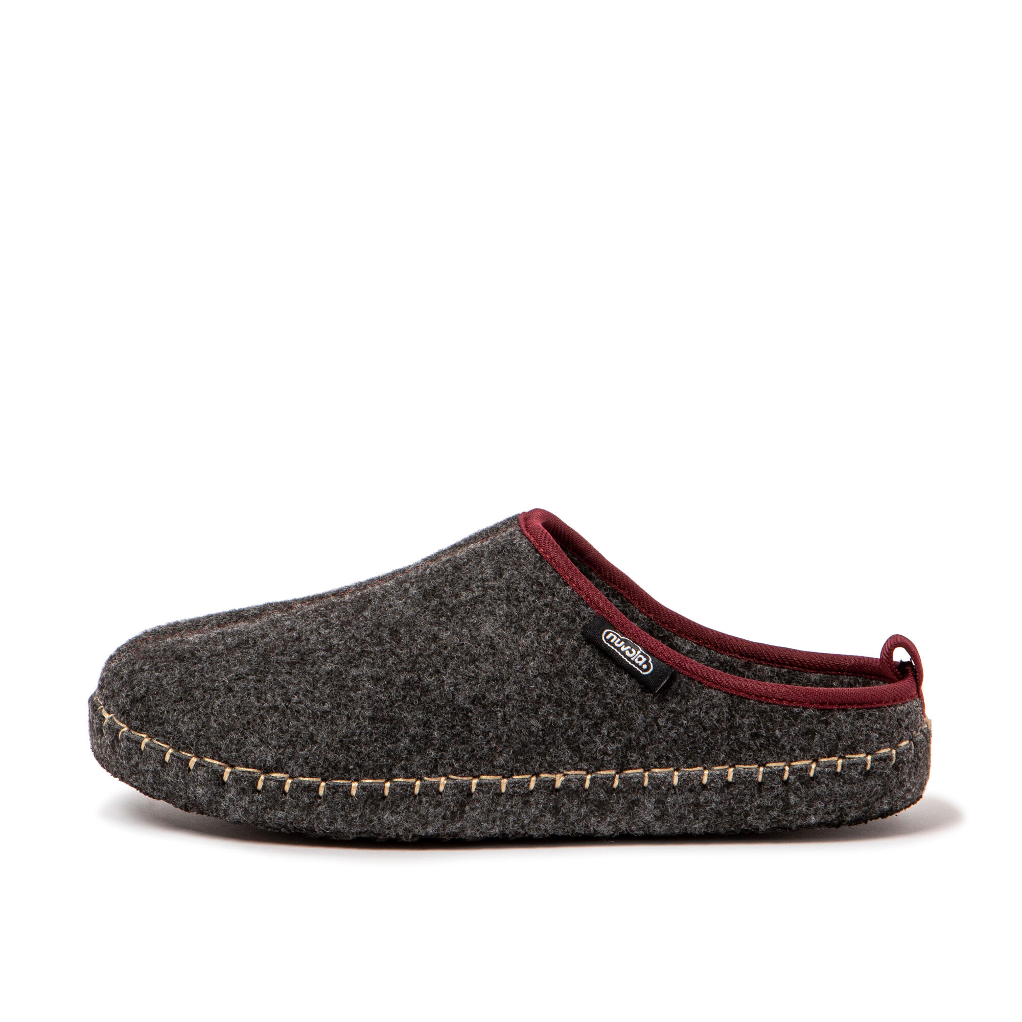 Pantufas de descanso Nuvola cinzentos acolchoados com sola de borracha 4/7