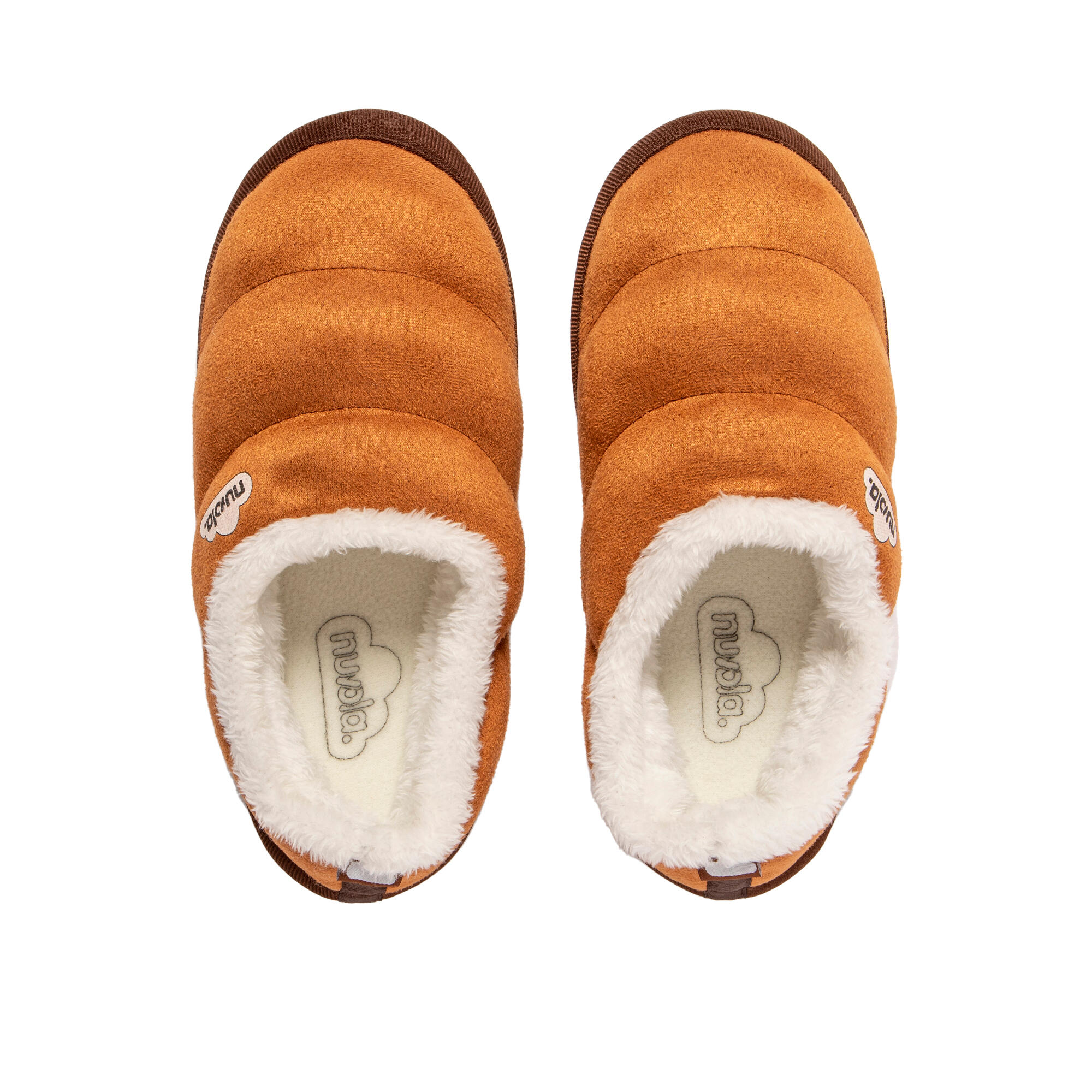 Pantuflas Nuvola castaño Acolchadas suela goma 5/7