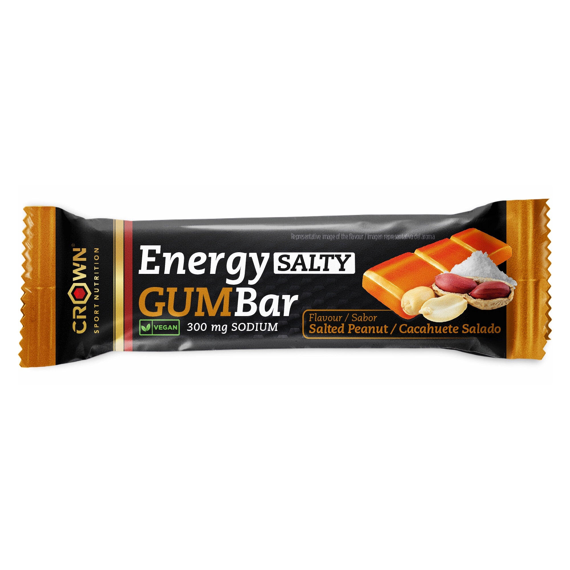 Caixa de 12 barras de goma 'Energy Gum Bar' de 30 g de Amendoim Salgado 2/6