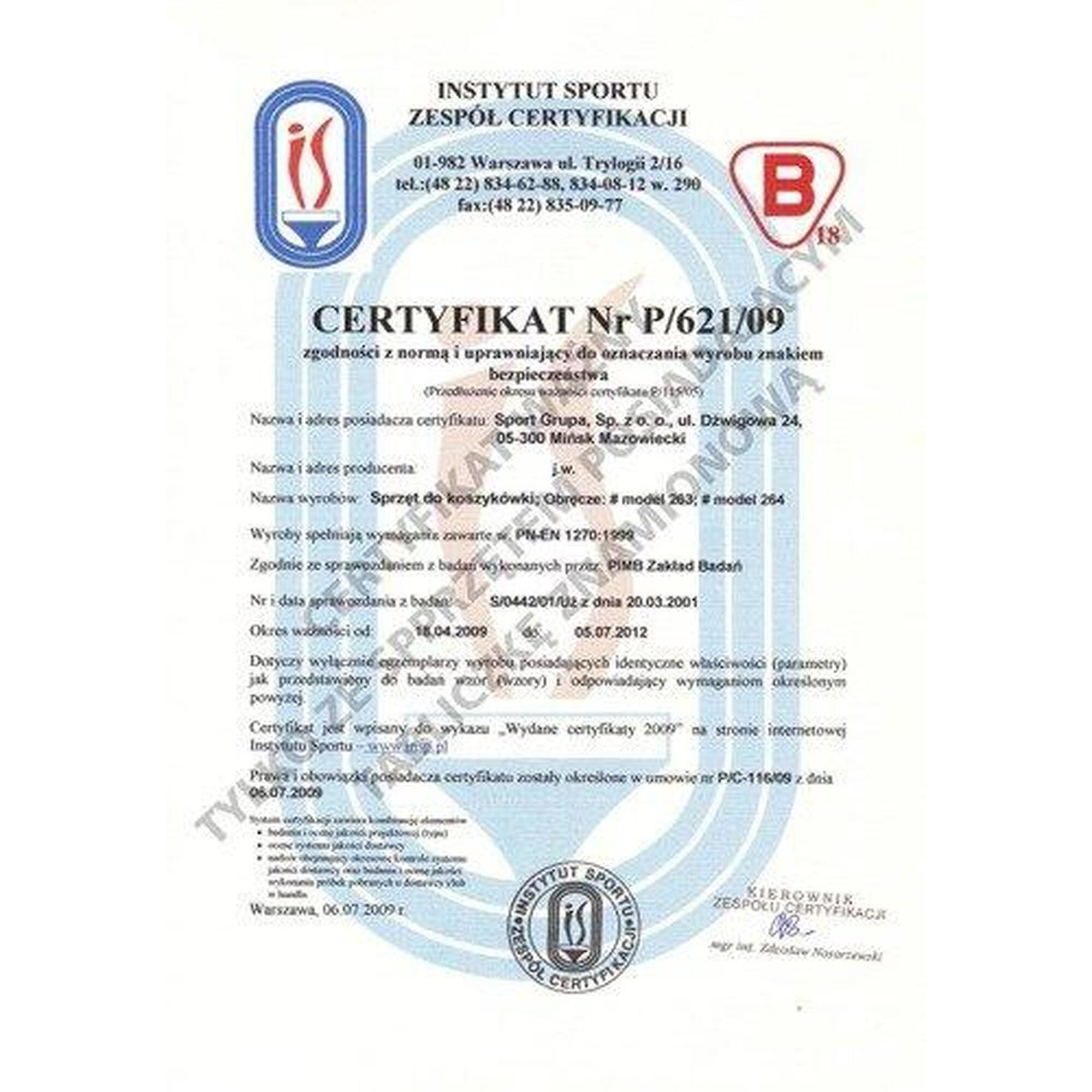 Obręcz do koszykówki Sure Shot 264 Skrzynkowa z certyfikatem