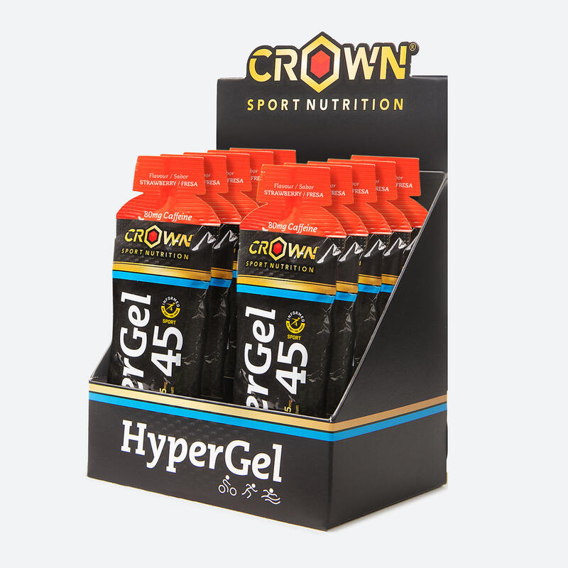 Caixa de 10 géis energéticos 'HyperGel 45' de 75 g Morango com Cafeína Exclusivo Online                             4 cores disponíveis
 32,34€  Preço por quantidade 53,91€kg CROWN SPORT NUTRITION Caixa de 10 géis energéticos 'HyperGel 45' de 75 g Morango com CafeínaVendido e expedido por: Crown Sport Nutrition  
