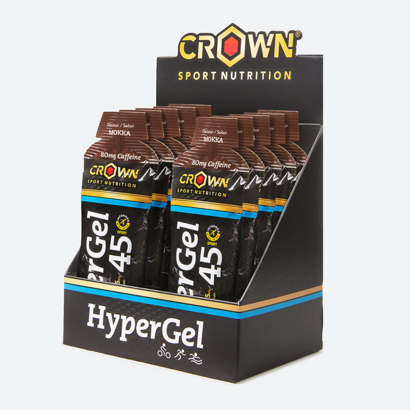 Caixa de 10 géis energéticos 'HyperGel 45' de 75 g Mokka com Cafeína Exclusivo Online                             4 cores disponíveis
 32,34€  Preço por quantidade 53,91€kg CROWN SPORT NUTRITION Caixa de 10 géis energéticos 'HyperGel 45' de 75 g Mokka com CafeínaVendido e expedido por: Crown Sport Nutrition    