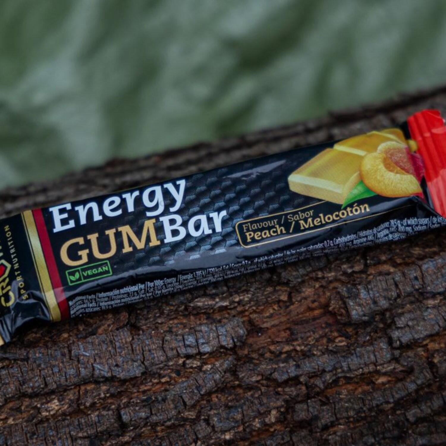 Caixa de 12 barras de goma 'Energy Gum Bar' de 30 g de Pêssego 5/6