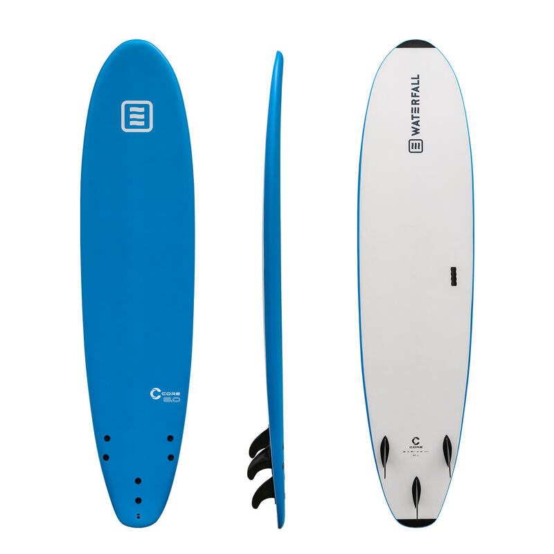 Tabla Surf softboard 8' Evolutiva Waterfall Core Azul <100kg Principiante