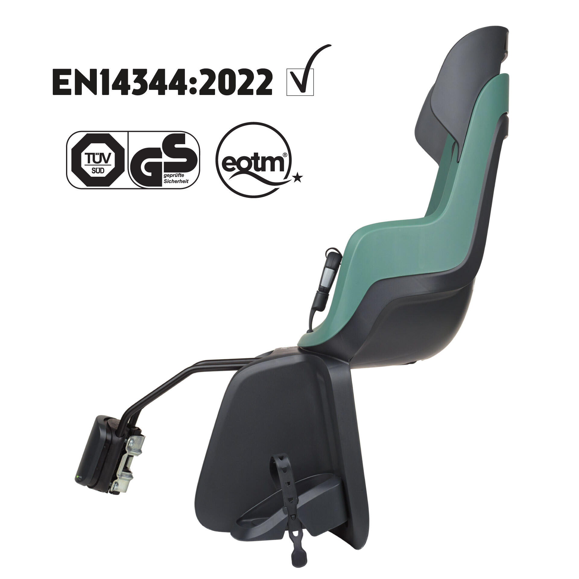 Siège arrière pour vélo GO à monter sur le cadre  Vert Menthe Pastel 5/8