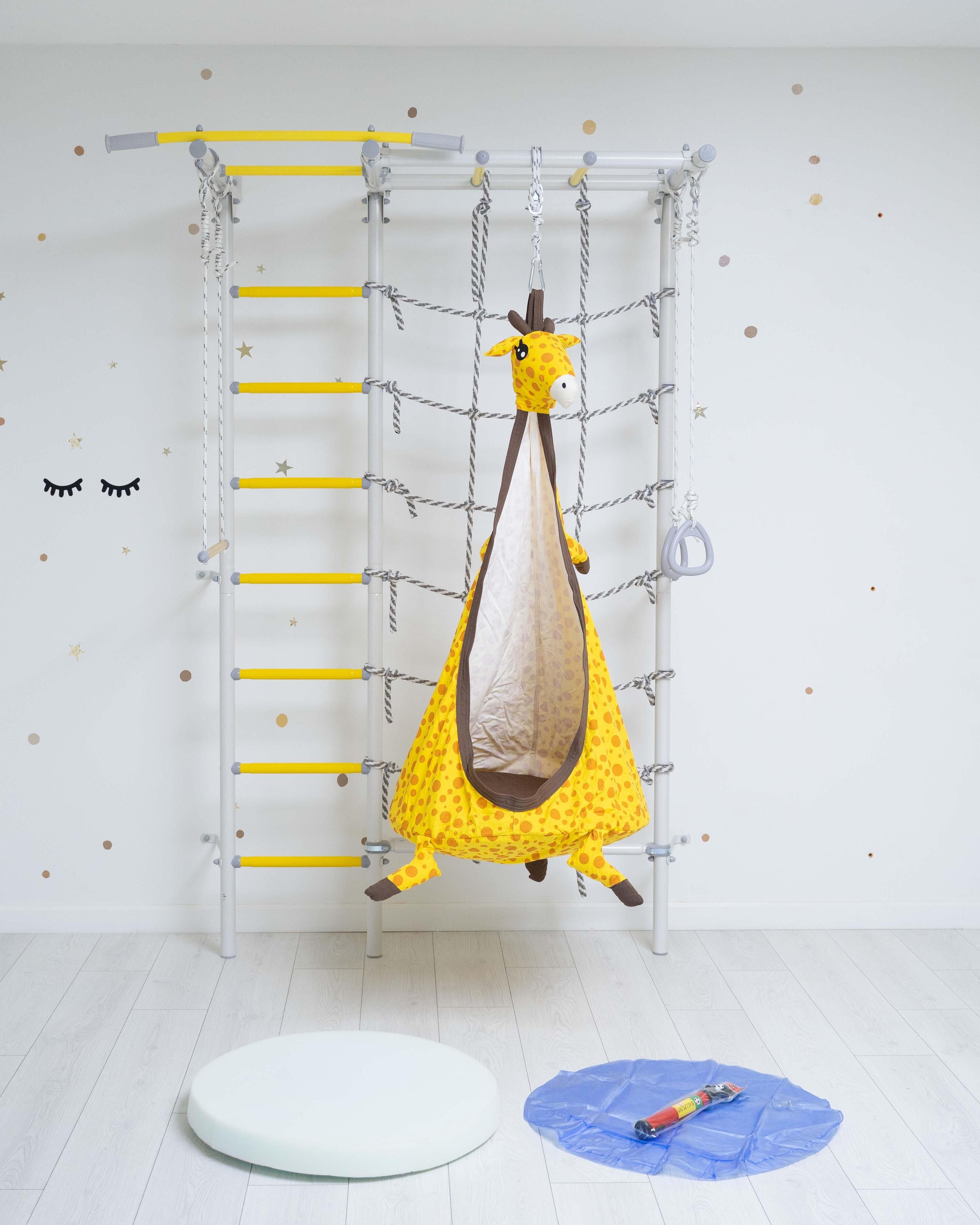 Hamac siège balançoire pour enfants Giraffe, fixation sur structure d'escalade o 5/6
