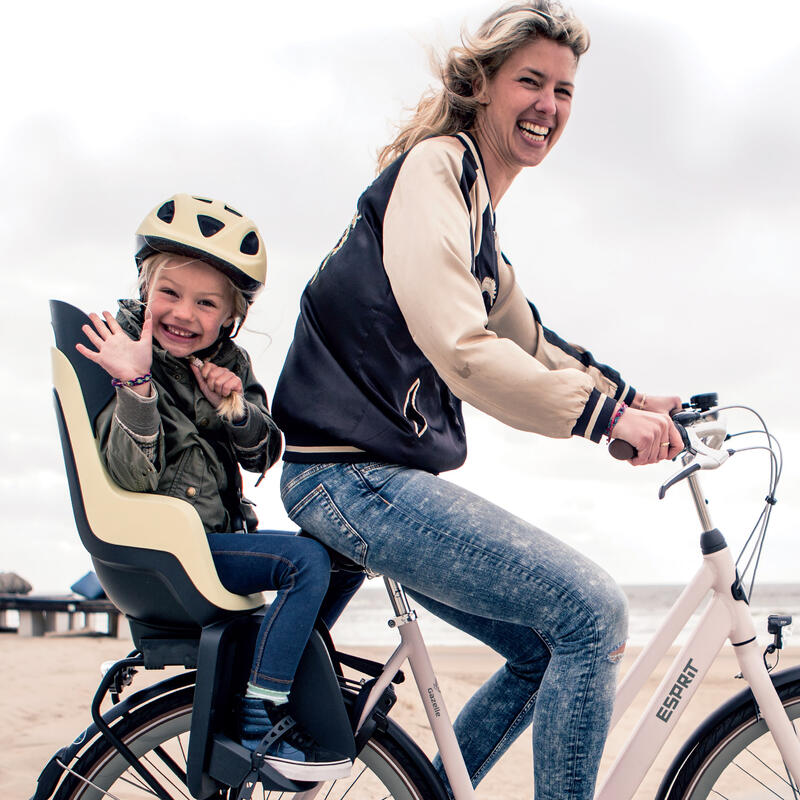 Seggiolino Posteriore Bambini Bicicletta Portapacchi Rosa Zucchero Filato