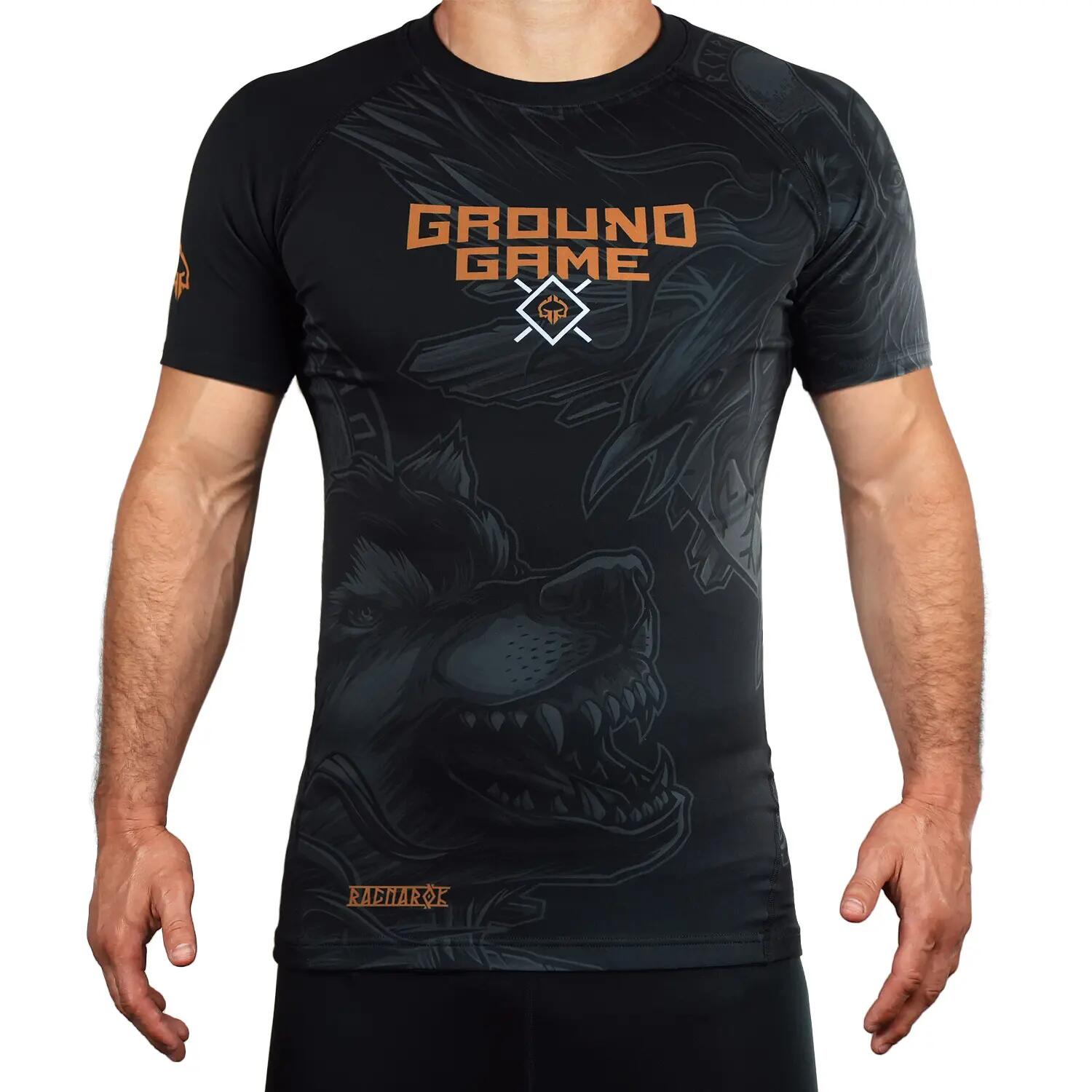 Rashguard do MMA/BJJ męski Ground Game Ragnarok z krótkim rękawem 3/5