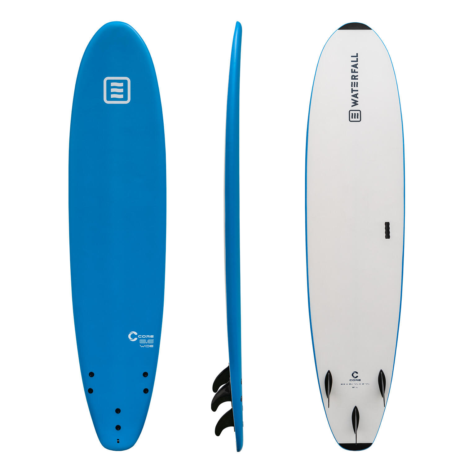 Prancha Surf Core 8.6′ Wide com 3 quilhas e 1 leash