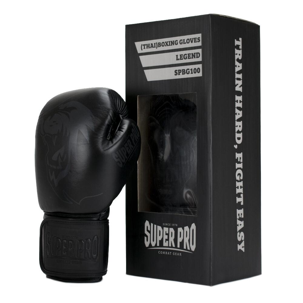 Super Pro Combat Gear Legend Lederen (kick)bokshandschoenen Zwart 4/4