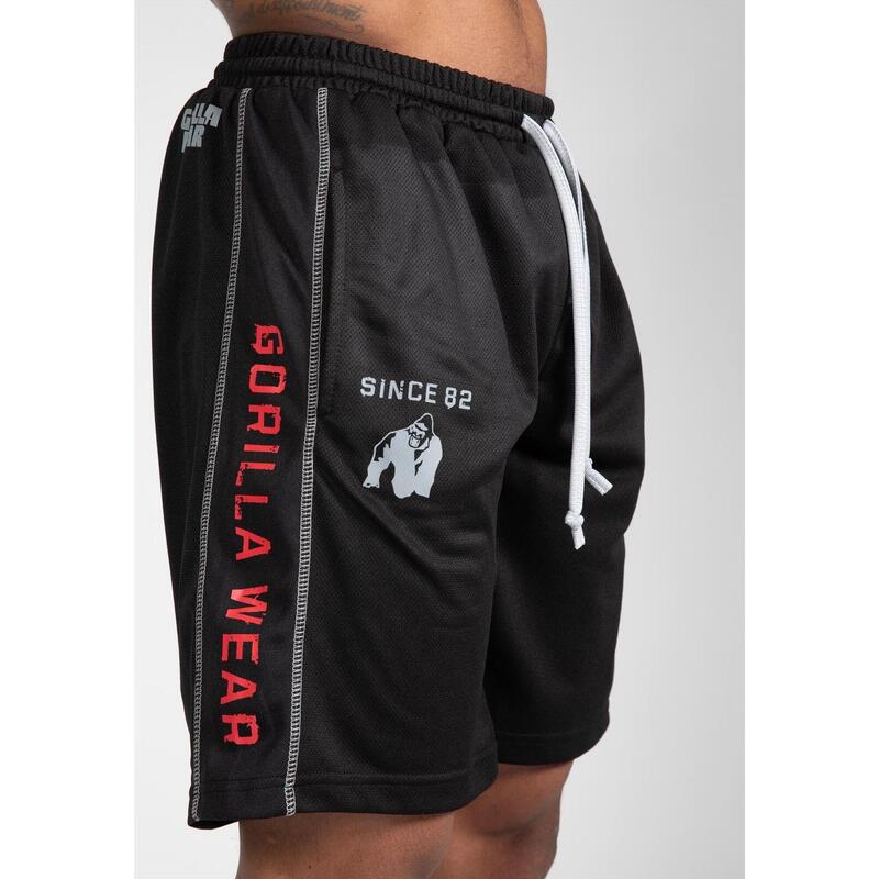 Functional Mesh Shorts - Black/Red /3XL