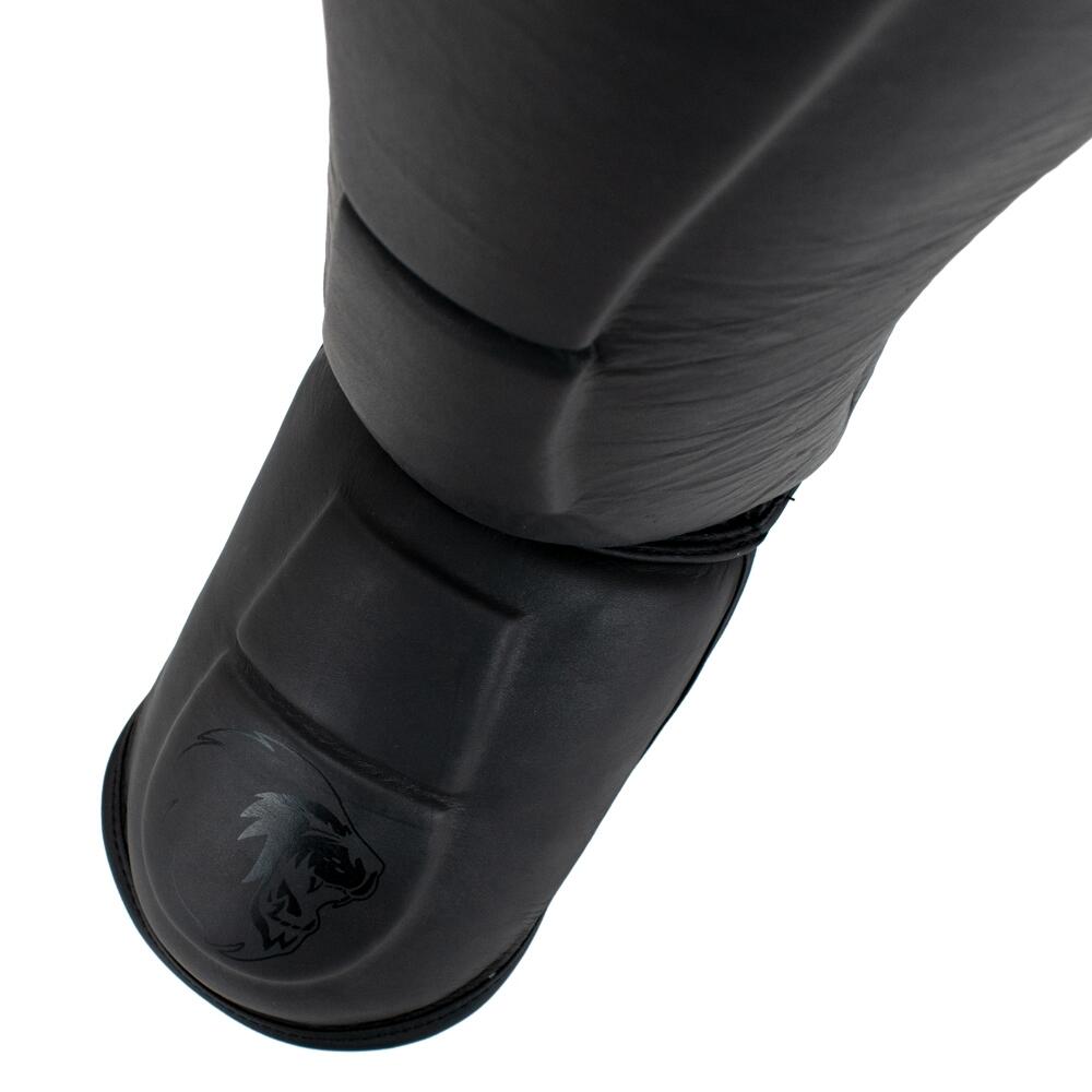 Super Pro Combat Gear Lederen Scheenbeschermer Guardian Grijs 3/4