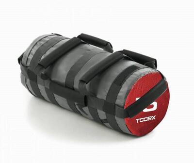 Powerbag met 6 hendels - rood/zwart 5 kg