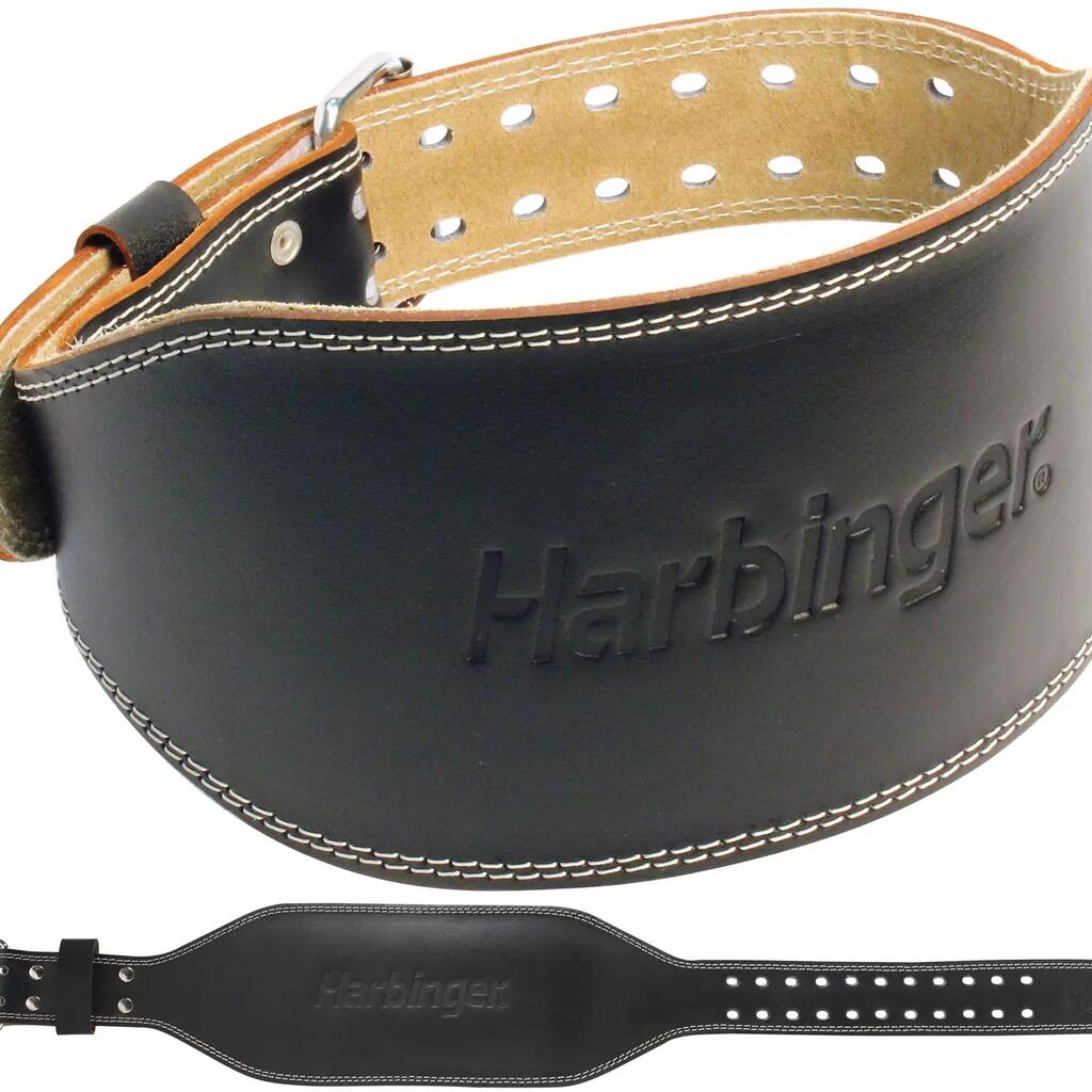6INCH PADDED LEATHER BELT XXL BLK