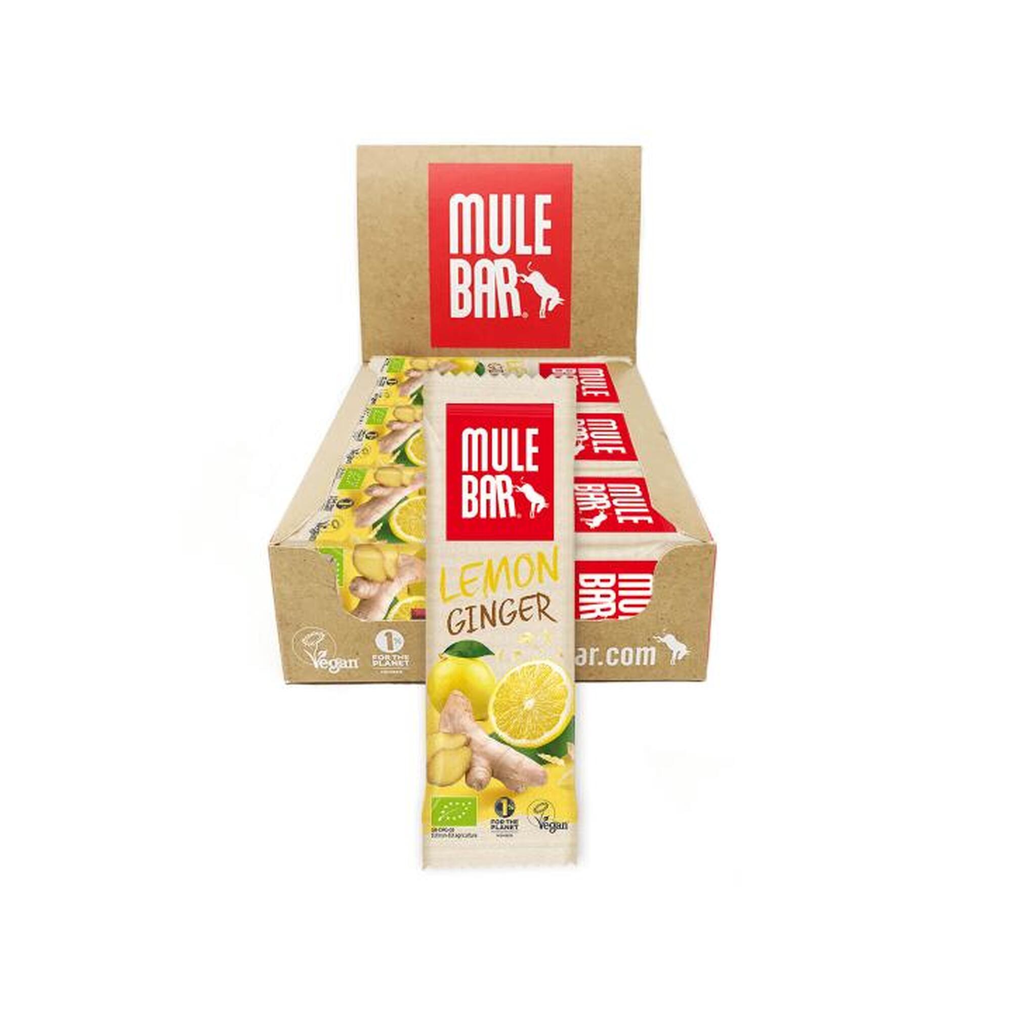 Mulebar - 15 Barres Énergétiques Aux Céréales - Bio - Vegan - 40g - Citron - Gingembre - Barre Énergétique - Decathlon
