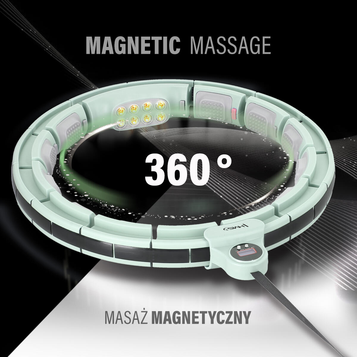 Sada masážní hula hoop HMS HHM13 a BR163 zeštíhlujícího pásu 7/7