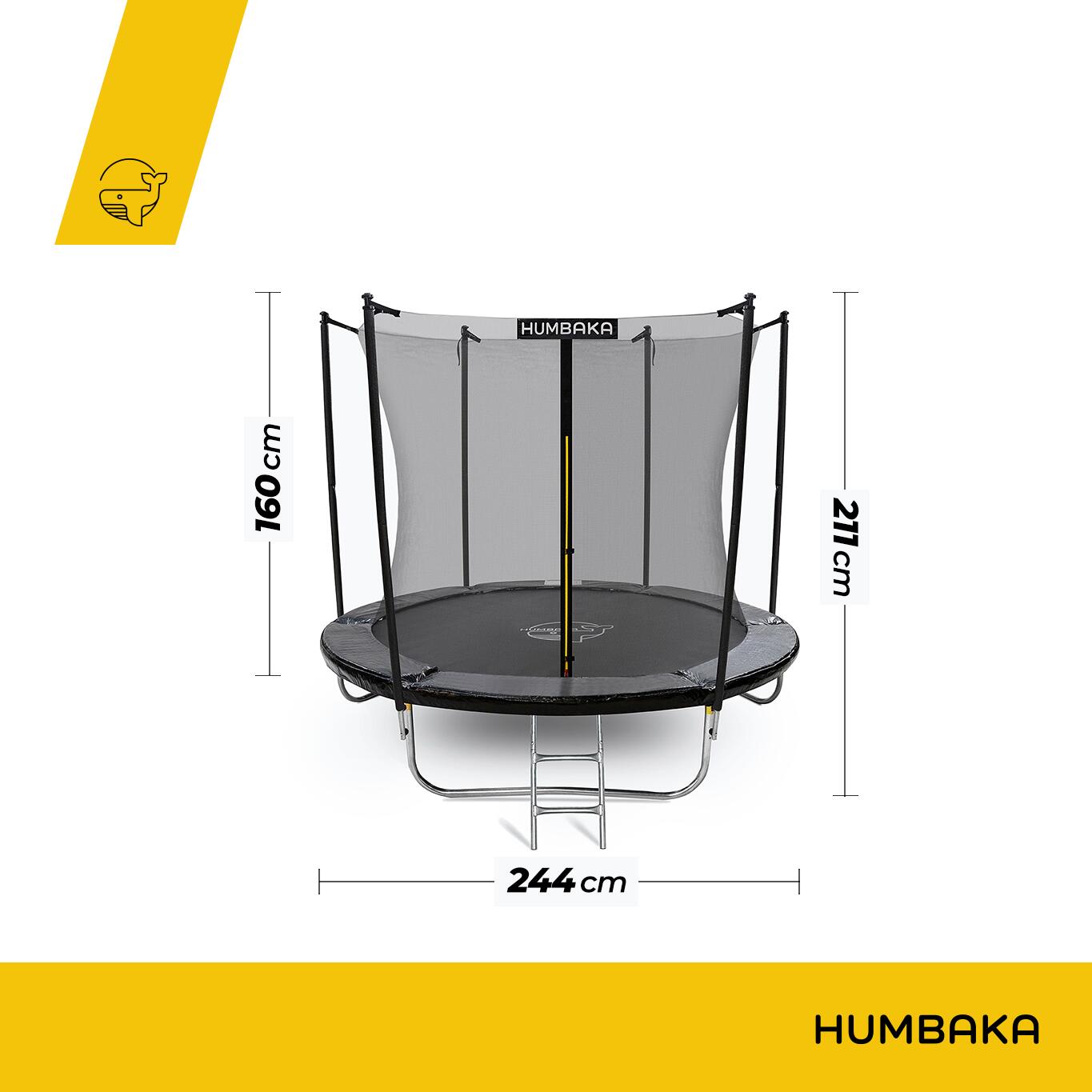 Trampolina ogrodowa HUMBAKA Eco 244 cm 2/7