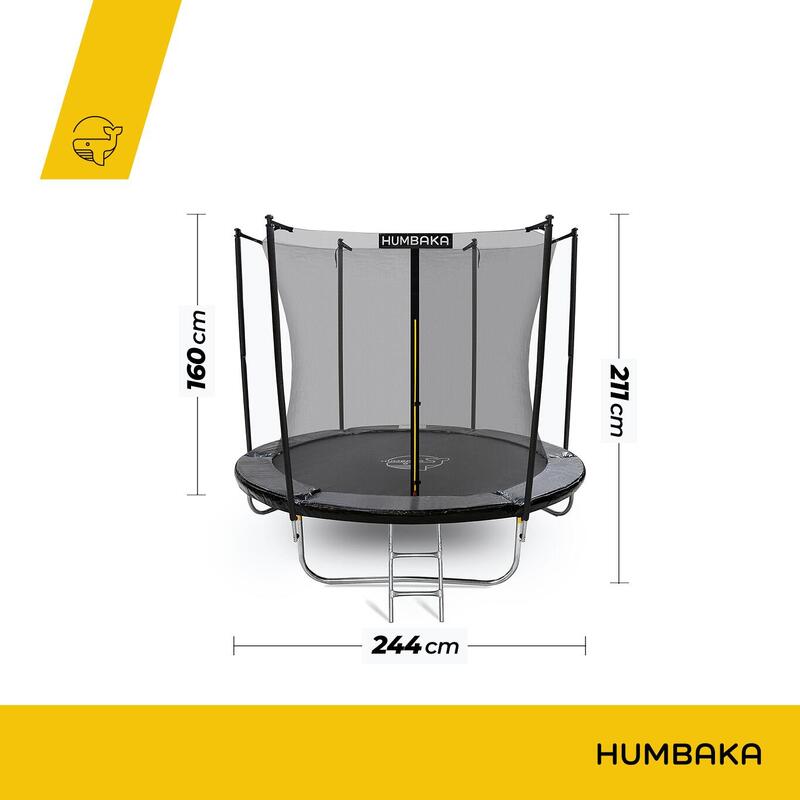 HUMBAKA Trampolín de jardín ecológico 244 cm