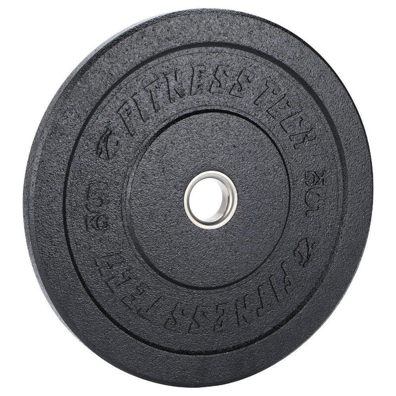 Set 15kg Bumper Plate Alta Resistencia Hi Temp Negro de 5kg a 25kg