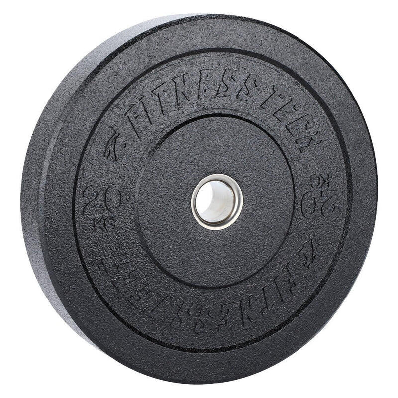 Set 15kg Bumper Plate Alta Resistencia Hi Temp Negro de 5kg a 25kg