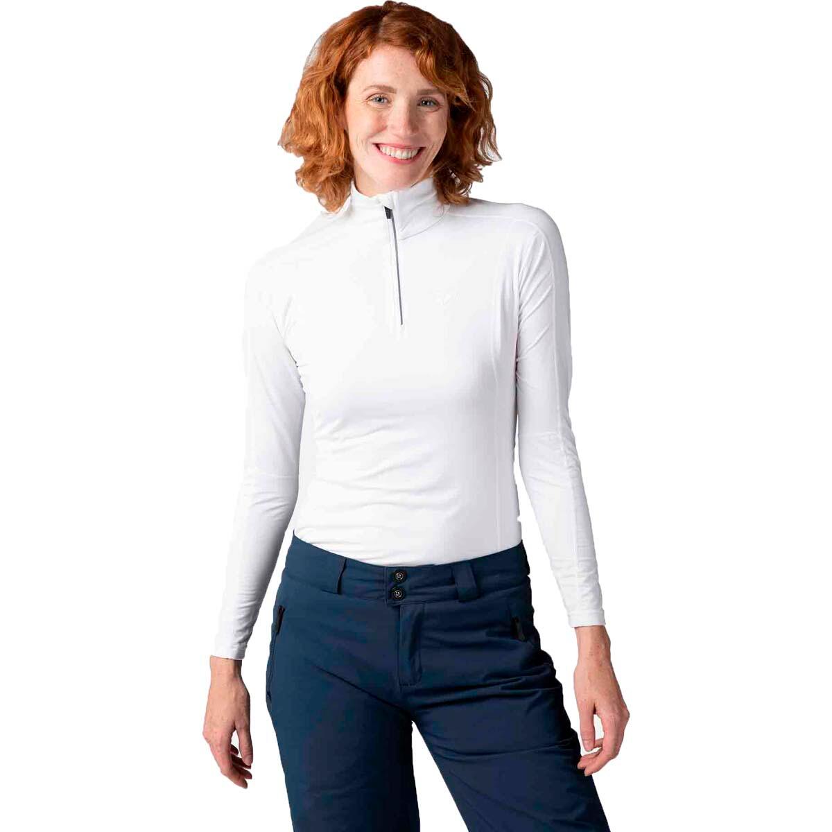 Manga comprida termoativa feminina rossignol classique 1/2 zip