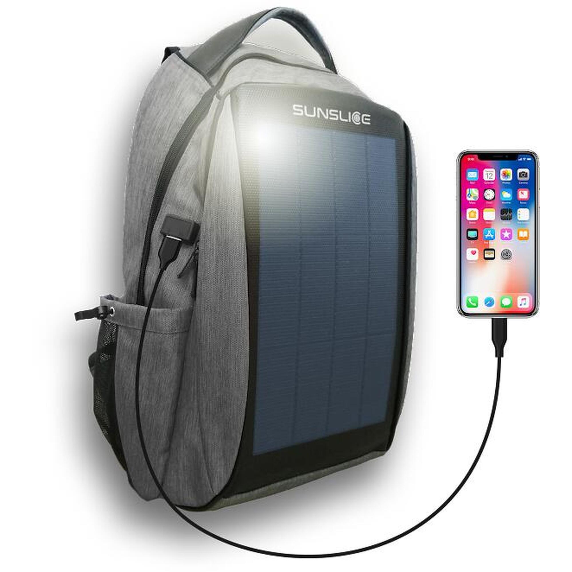 Sunslice "Zenith" Solar-Rucksack mit 8W Batterieladegerät