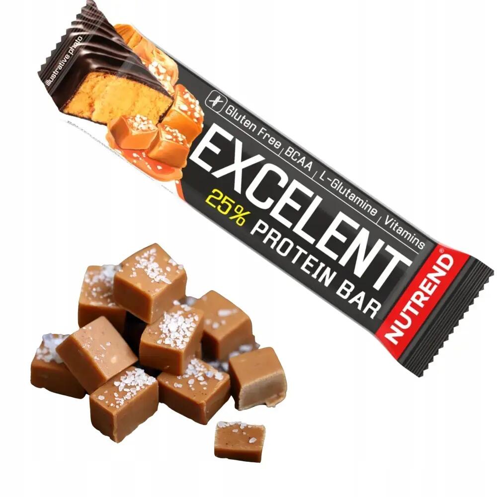 NUTREND Excelent Fehérjeszelet 85g  Sós karamell 1/1