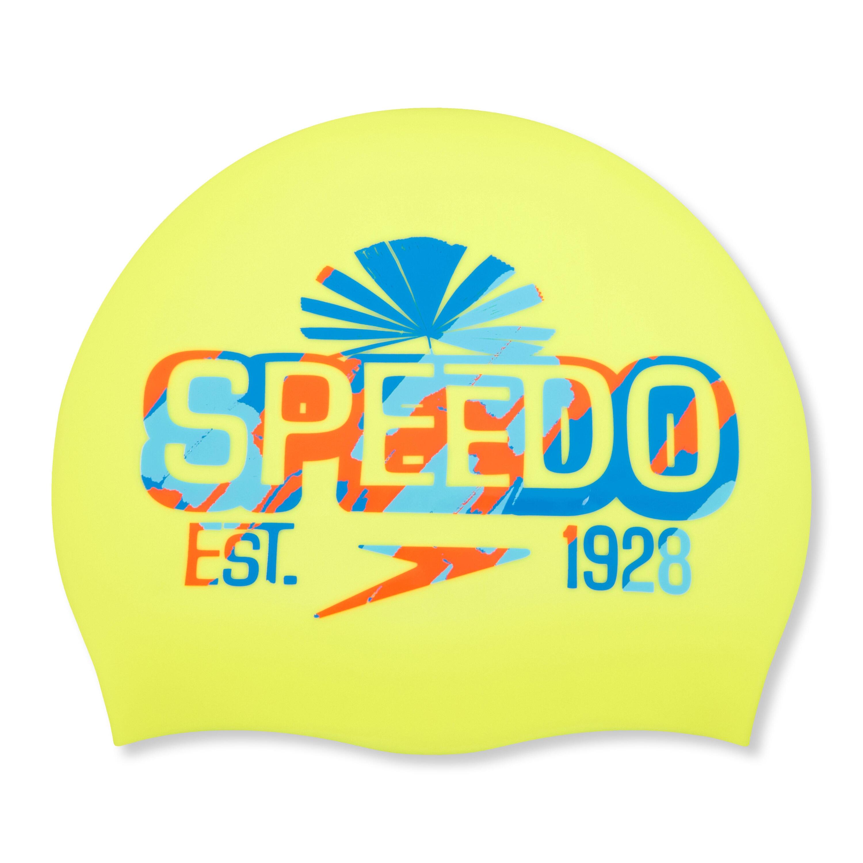 SPEEDO Siliconen pet met slogan Speedo-slogan - Lemon Drizzle / Blauw