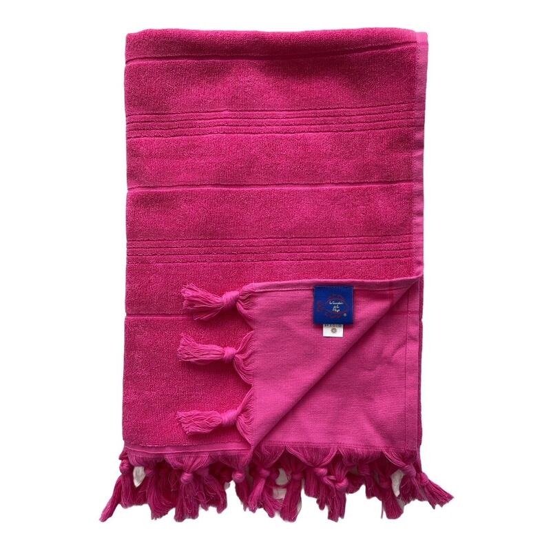 Serviette de Hammam Fuchsia 90 x 160 cm 330 gm²