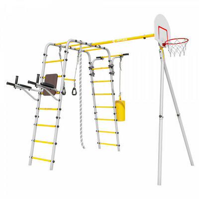 Struttura da arrampicata JGG2 Outdoor in acciaio con stazione per dips e accesso