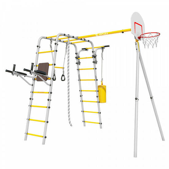 Struttura da arrampicata JGG2 Outdoor in acciaio con stazione per dips e accesso