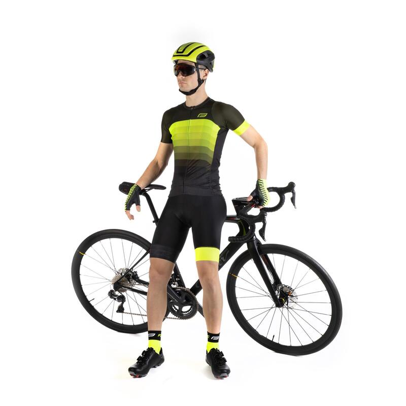 Tricou Force F Ascent Verde - Galben Fluo M