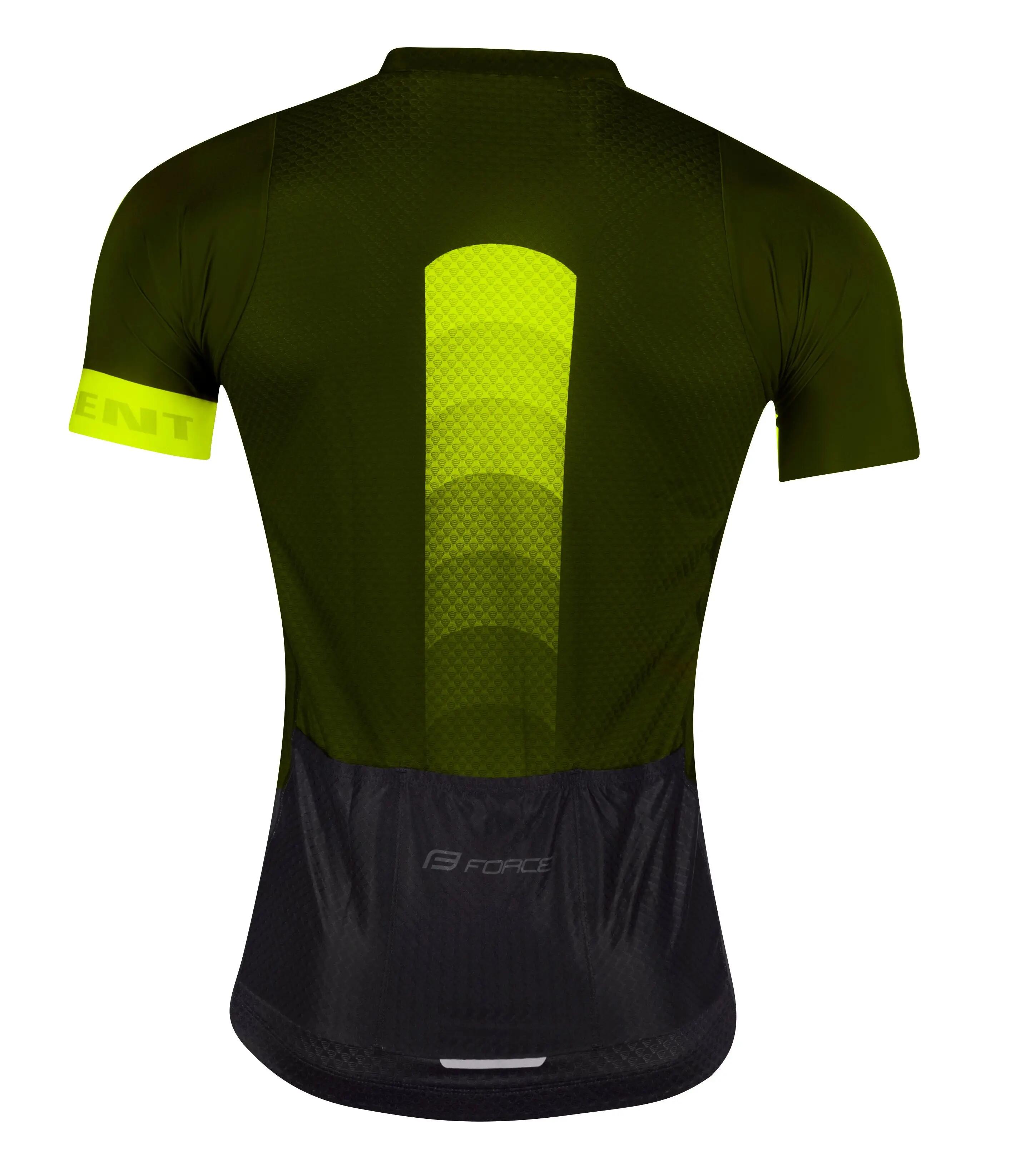Tricou Force F Ascent Verde - Galben Fluo M 2/4