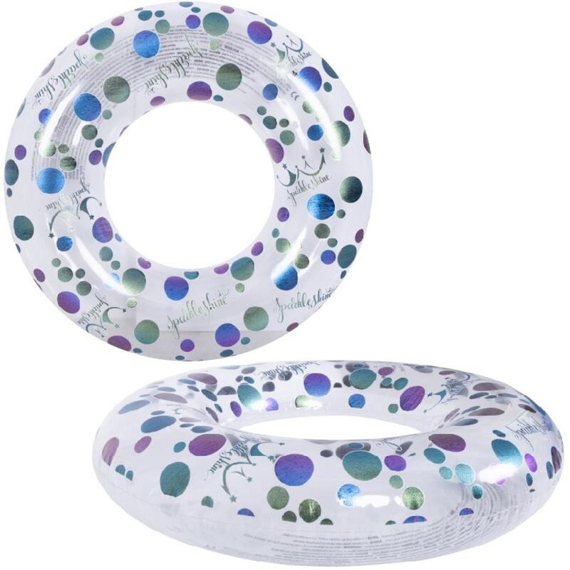 Colac de inot cu sclipici imprimat JILONG PRINTED GLITTER,90 cm, Utilizator 50Kg