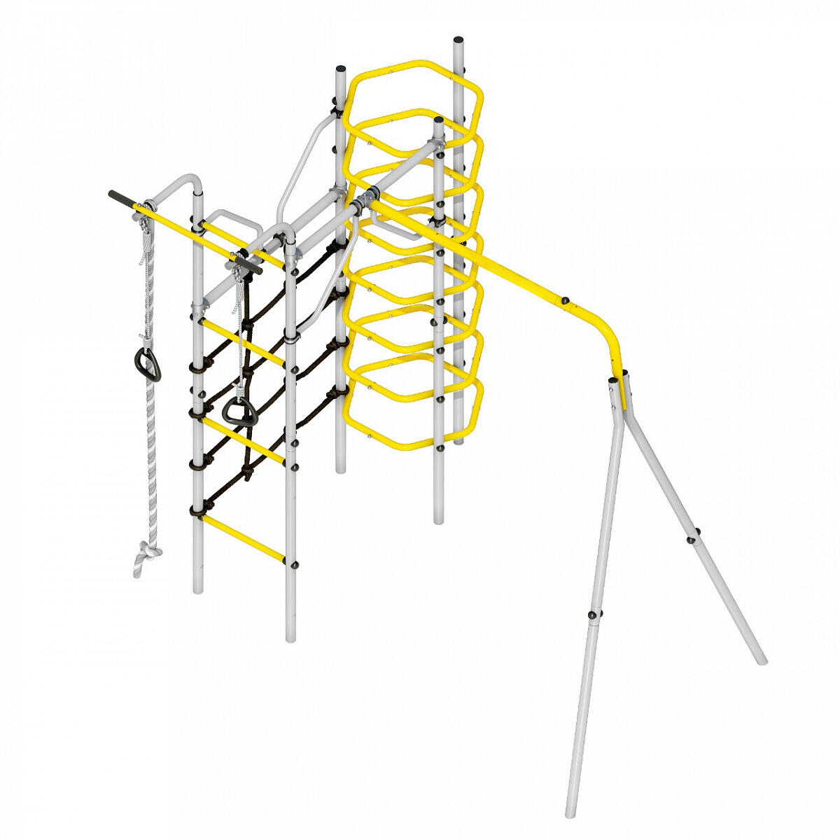 Structure d'escalade extérieure en acier avec accessoires : corde d'escalade, an 2/7