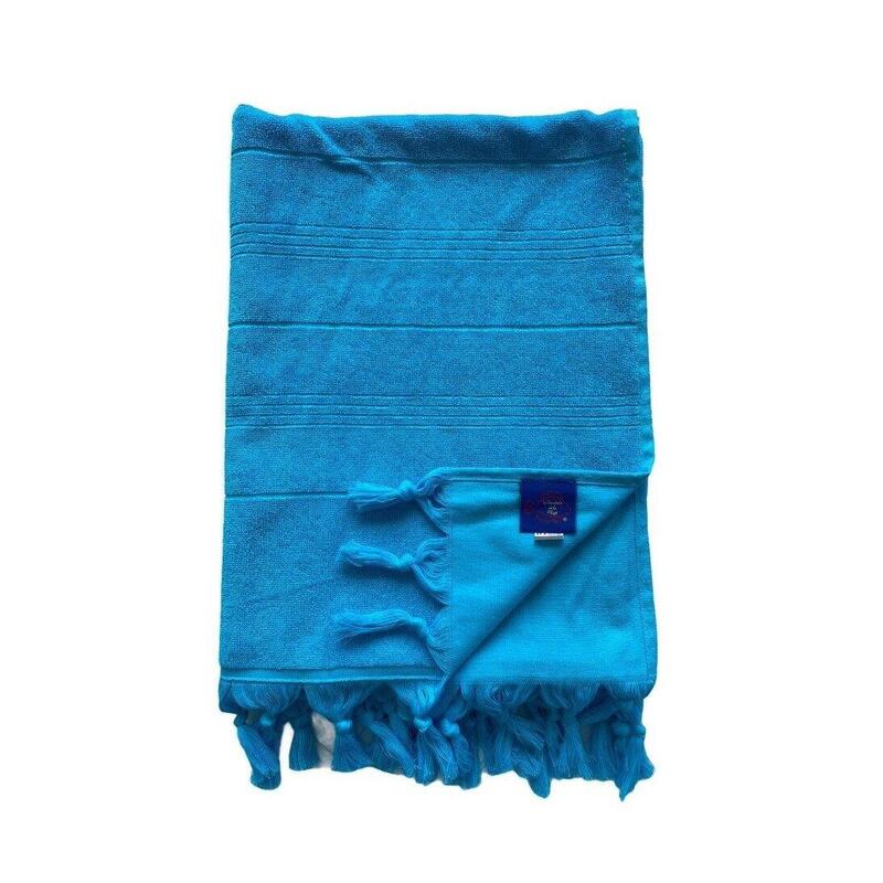 Serviette Hammam éponge Turquoise 90 x 160 cm 330 gm²