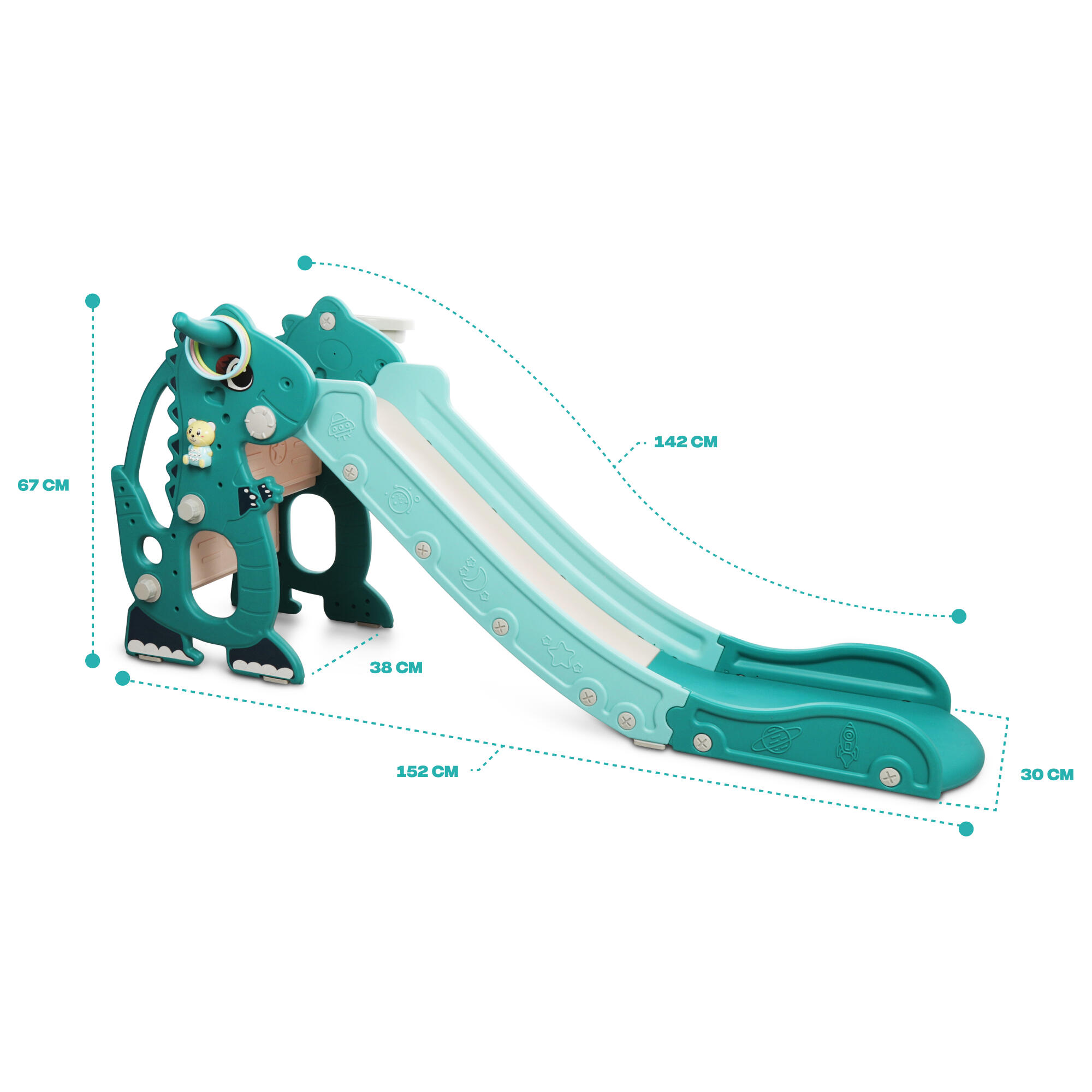 Scivolo Rockerz - Per interni ed esterni - Verde 3/8