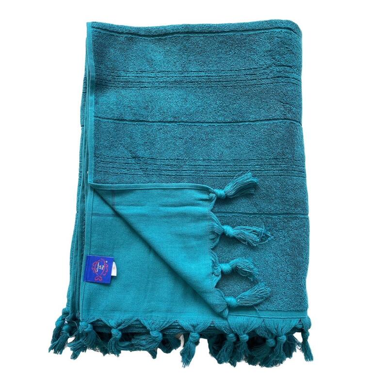 Serviette de bain Hammam XL Duck Blue 140 x 180 cm 330 gm²