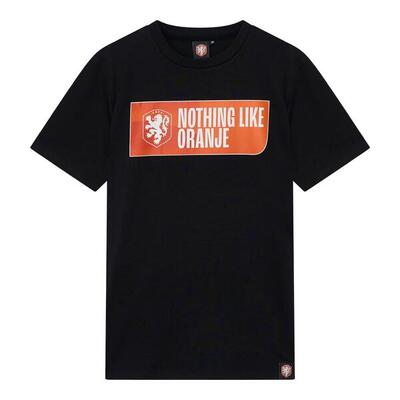 Nederland t-shirt heren - zwart - ek 2024 - knvb
