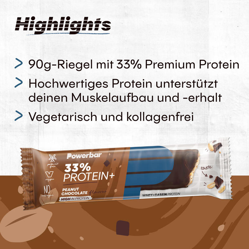 Barre protéinée 33% Protein+ 90g PowerBar (lot de 10)